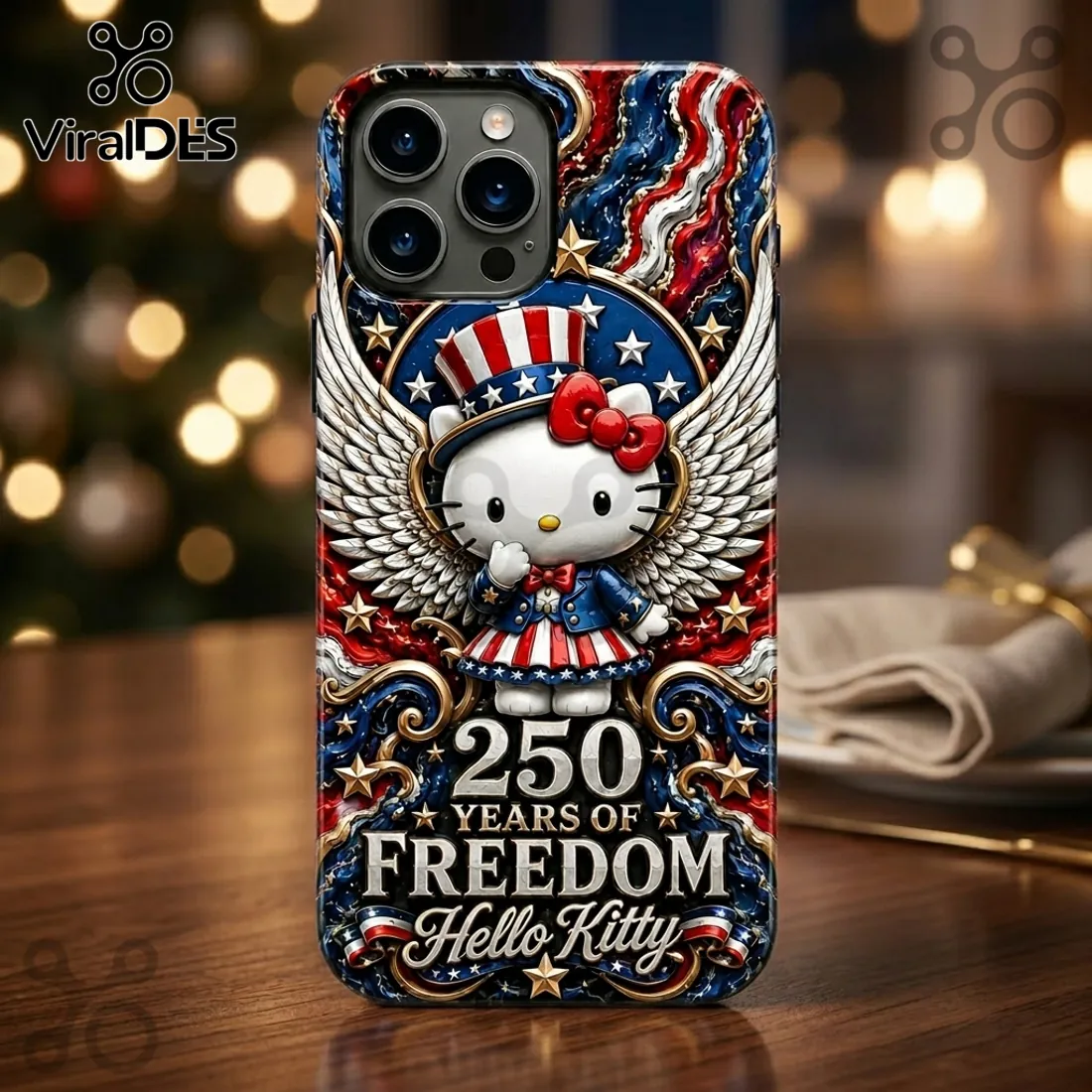 Hello Kitty x USA 250 Years Of Freedom Patriotic Collectible Phone Case Hello Kitty x USA 250 Years Of Freedom Patriotic Collectible Phone Case