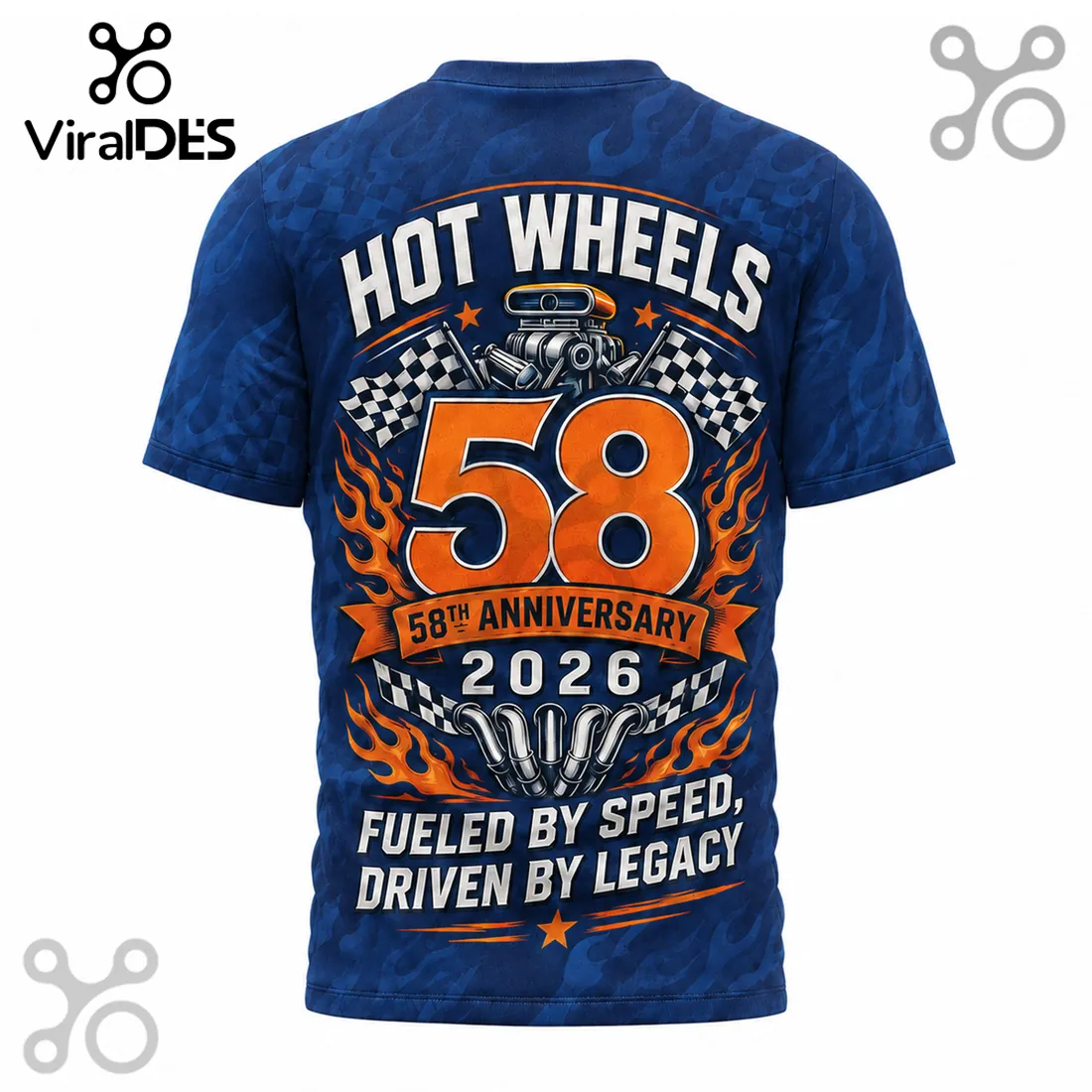Hot Wheels 58th Anniversary 2026 Mattel Creations T-Shirt Hot Wheels 58th Anniversary 2026 Mattel Creations T-Shirt