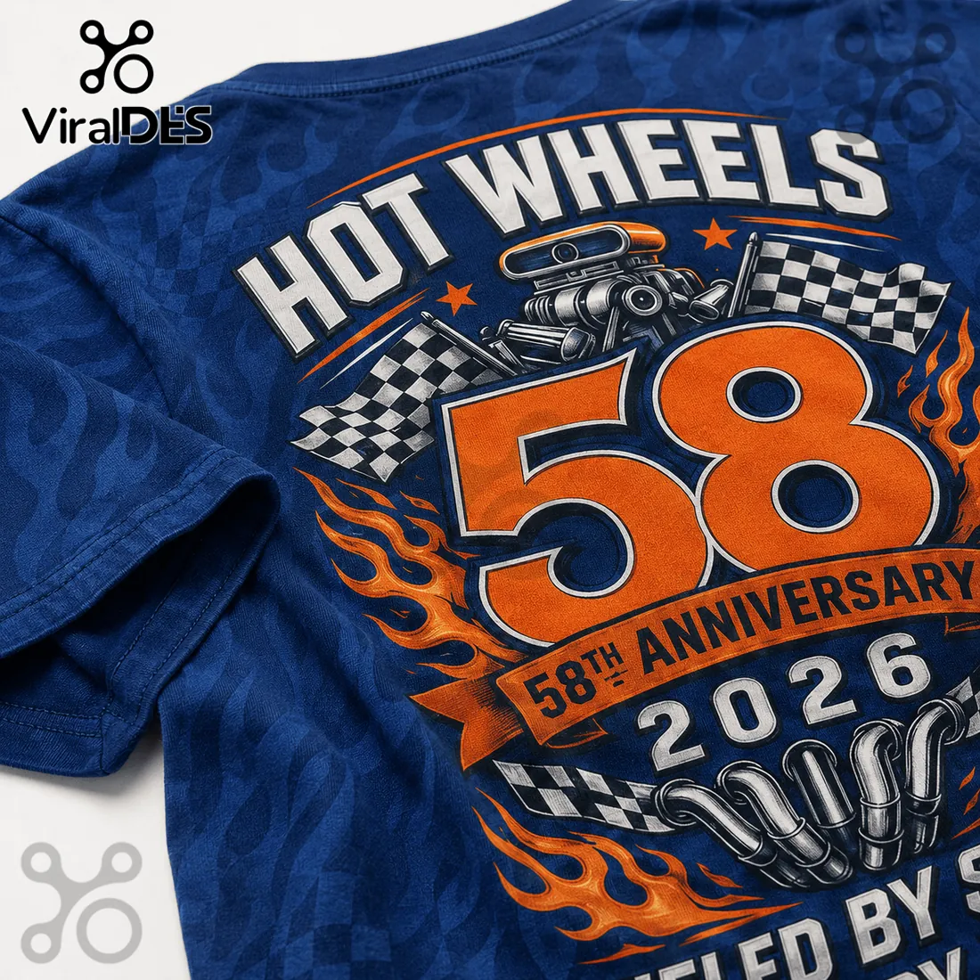 Hot Wheels 58th Anniversary 2026 Mattel Creations T-Shirt Hot Wheels 58th Anniversary 2026 Mattel Creations T-Shirt