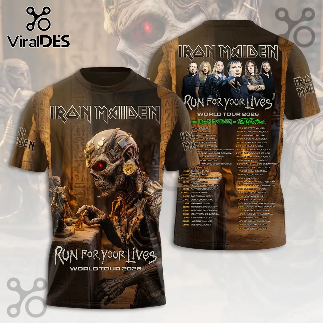Iron Maiden Run For Your Lives 2026 World Tour Hoodie Iron Maiden Run For Your Lives 2026 World Tour Hoodie