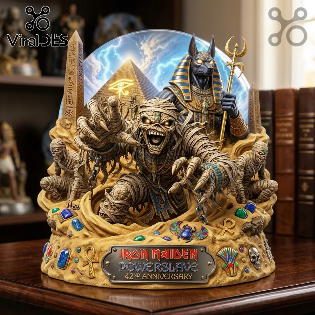 Iron Maiden Powerslave 42nd Anniversary Sculpted Resin Diorama Statue Iron Maiden Powerslave 42nd Anniversary Sculpted Resin Diorama Statue