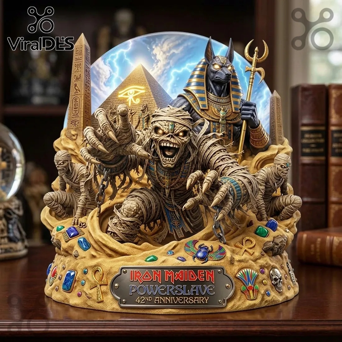 Iron Maiden Powerslave 42nd Anniversary Sculpted Resin Diorama Statue Iron Maiden Powerslave 42nd Anniversary Sculpted Resin Diorama Statue