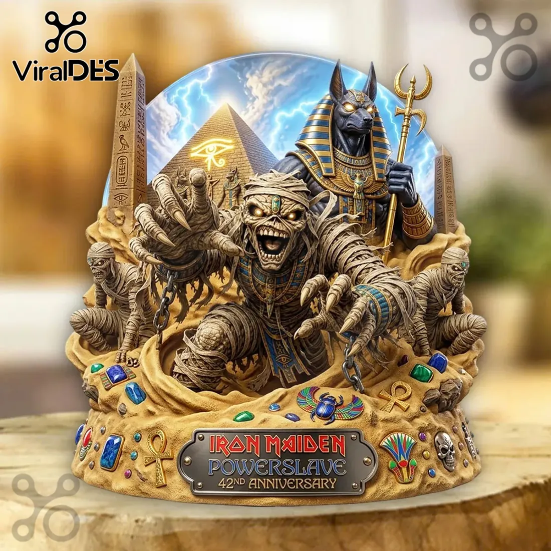 Iron Maiden Powerslave 42nd Anniversary Sculpted Resin Diorama Statue Iron Maiden Powerslave 42nd Anniversary Sculpted Resin Diorama Statue