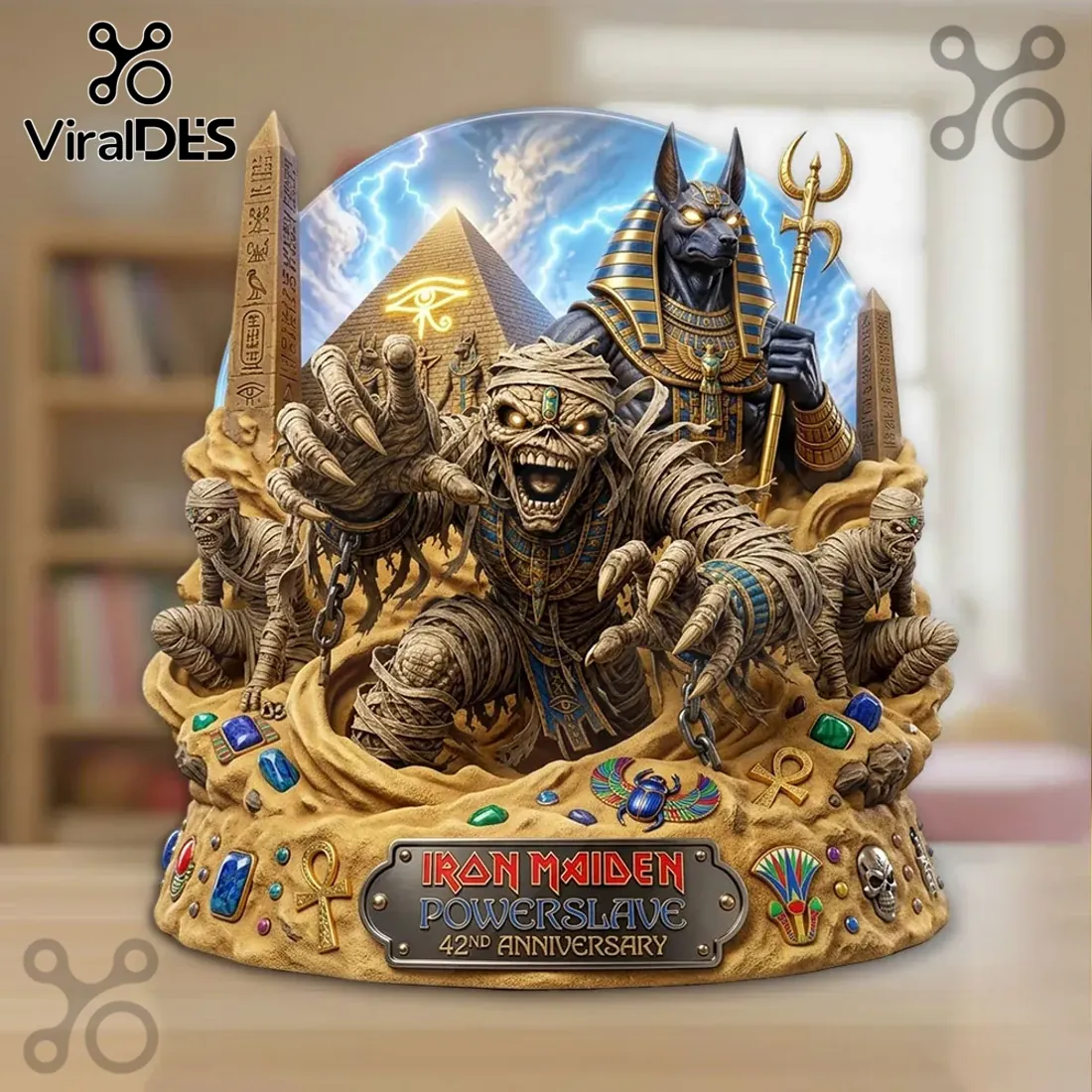 Iron Maiden Powerslave 42nd Anniversary Sculpted Resin Diorama Statue Iron Maiden Powerslave 42nd Anniversary Sculpted Resin Diorama Statue