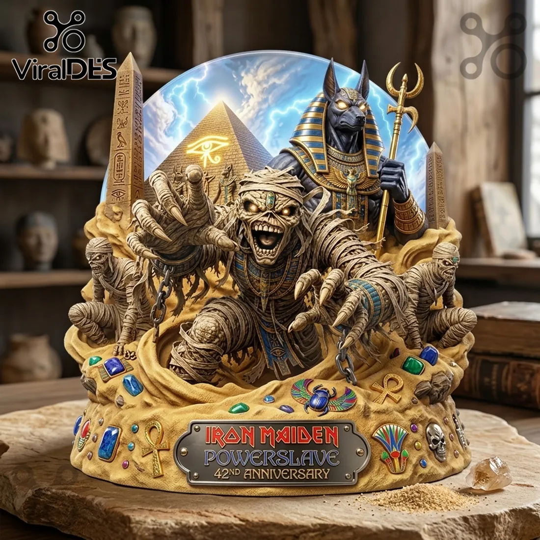 Iron Maiden Powerslave 42nd Anniversary Sculpted Resin Diorama Statue Iron Maiden Powerslave 42nd Anniversary Sculpted Resin Diorama Statue