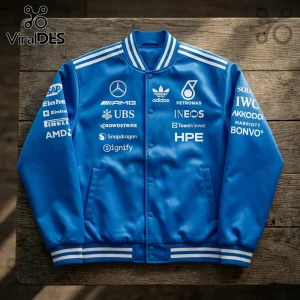 Adidas x Mercedes AMG Petronas F1 Team Blue Varsity Jacket