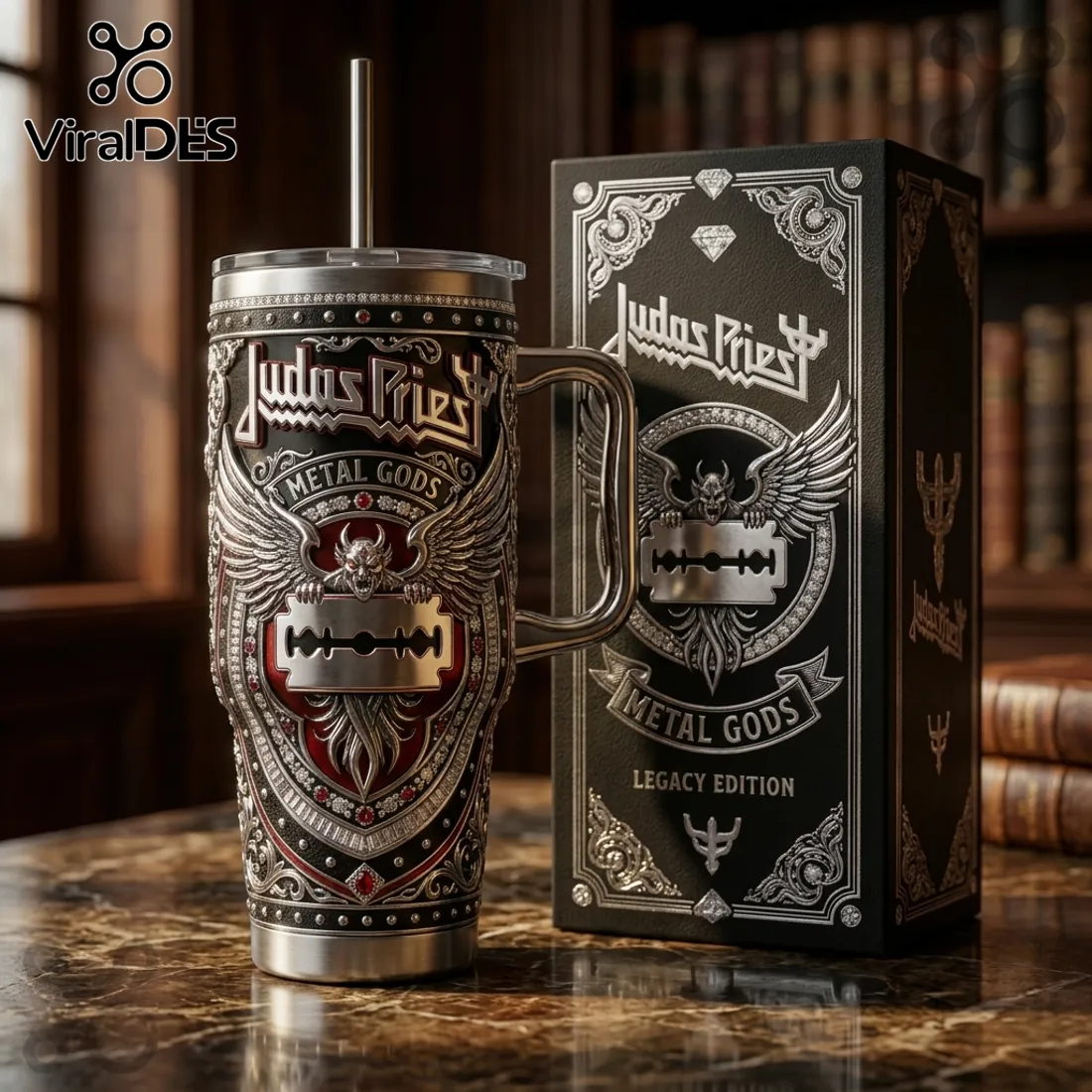 Judas Priest Metal Gods Legacy Edition 40oz Stanley Tumbler Judas Priest Metal Gods Legacy Edition 40oz Stanley Tumbler