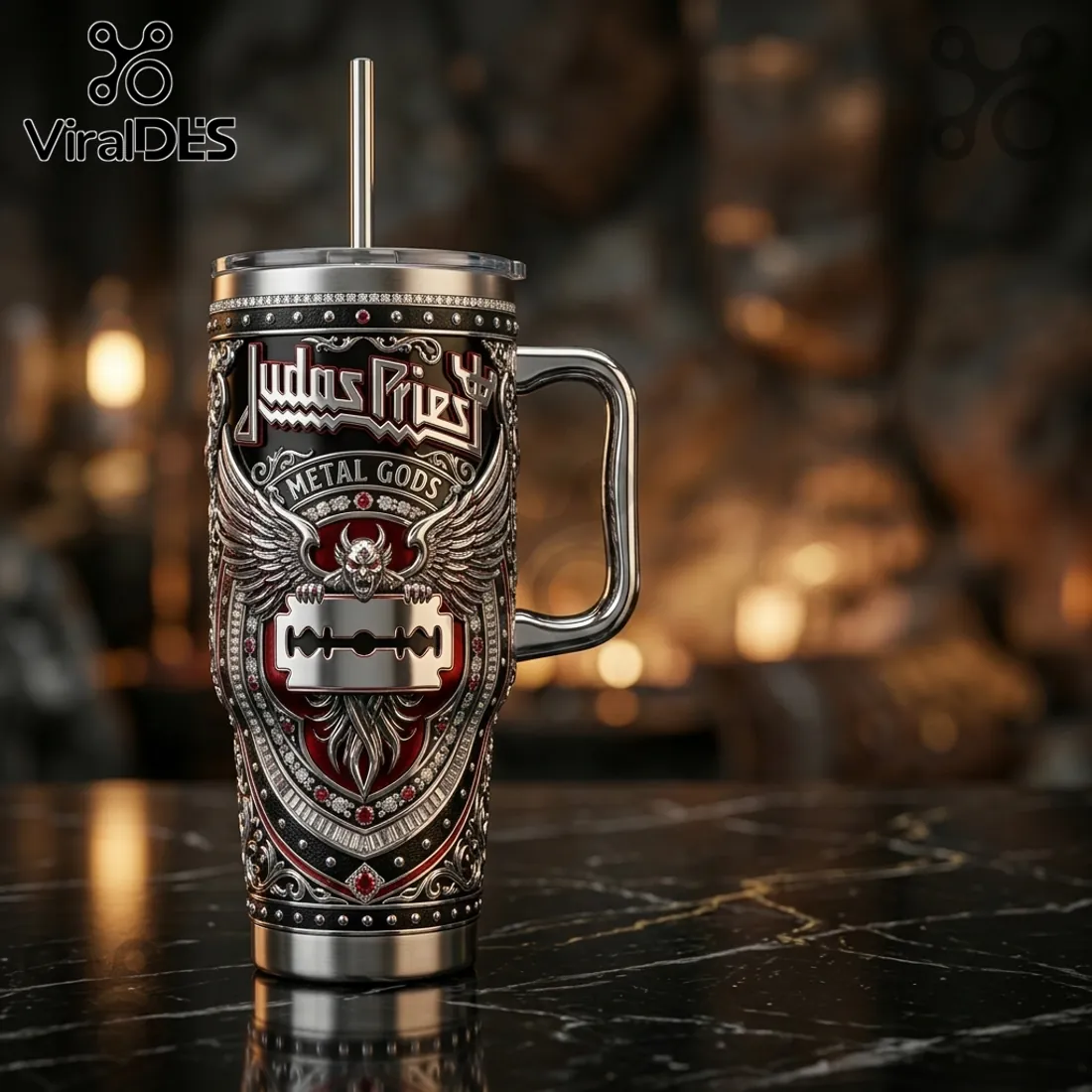 Judas Priest Metal Gods Legacy Edition 40oz Stanley Tumbler Judas Priest Metal Gods Legacy Edition 40oz Stanley Tumbler