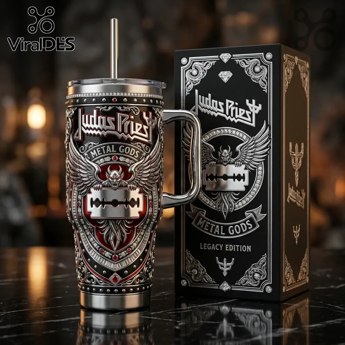 Judas Priest Metal Gods Legacy Edition 40oz Stanley Tumbler Judas Priest Metal Gods Legacy Edition 40oz Stanley Tumbler