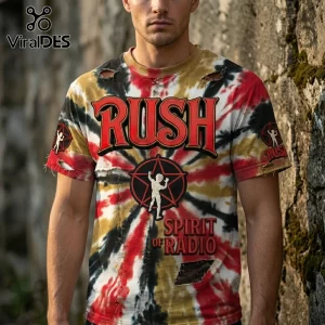 Rush Band Spirit Of Radio Starman Multi Color Distressed T-Shirt