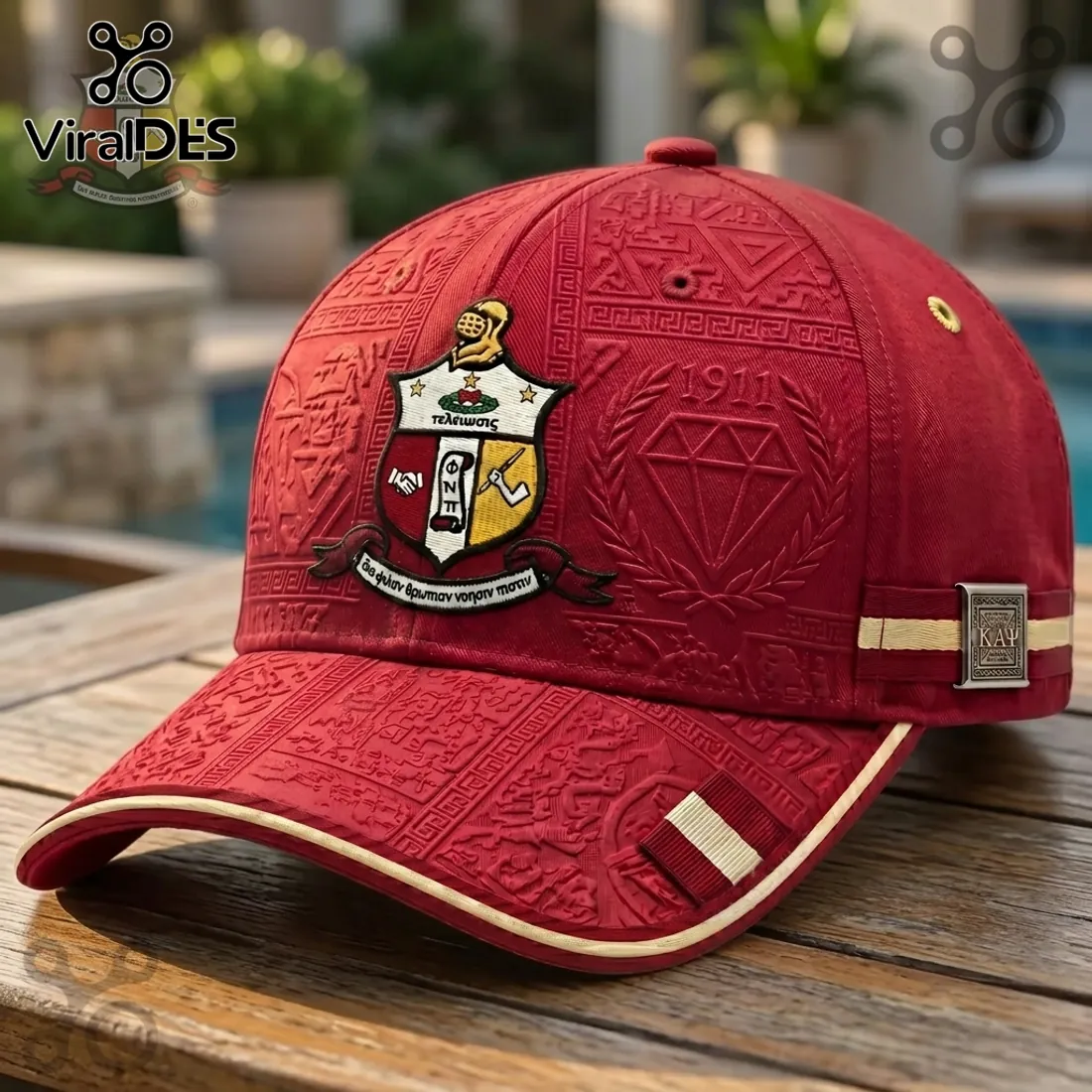 Kappa Alpha Psi 1911 Crest Embossed Baseball Cap Kappa Alpha Psi 1911 Crest Embossed Baseball Cap