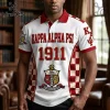 Kappa Alpha Psi 1911 Crimson and White Polo Shirt Kappa Alpha Psi 1911 Crimson and White Polo Shirt