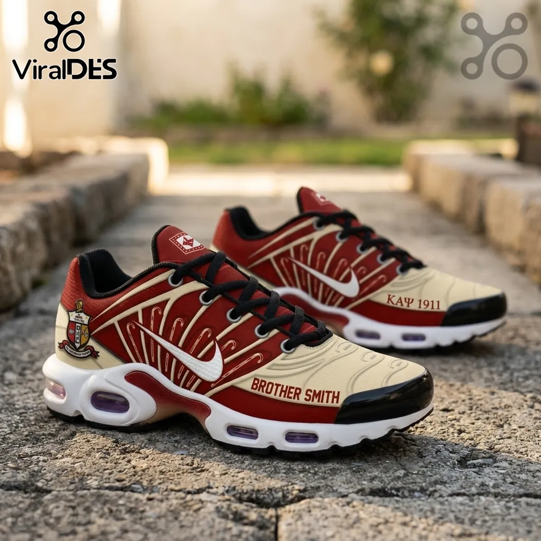 Kappa Alpha Psi Fraternity Crimson Cream Custom Name Air Max Plus Kappa Alpha Psi Fraternity Crimson Cream Custom Name Air Max Plus