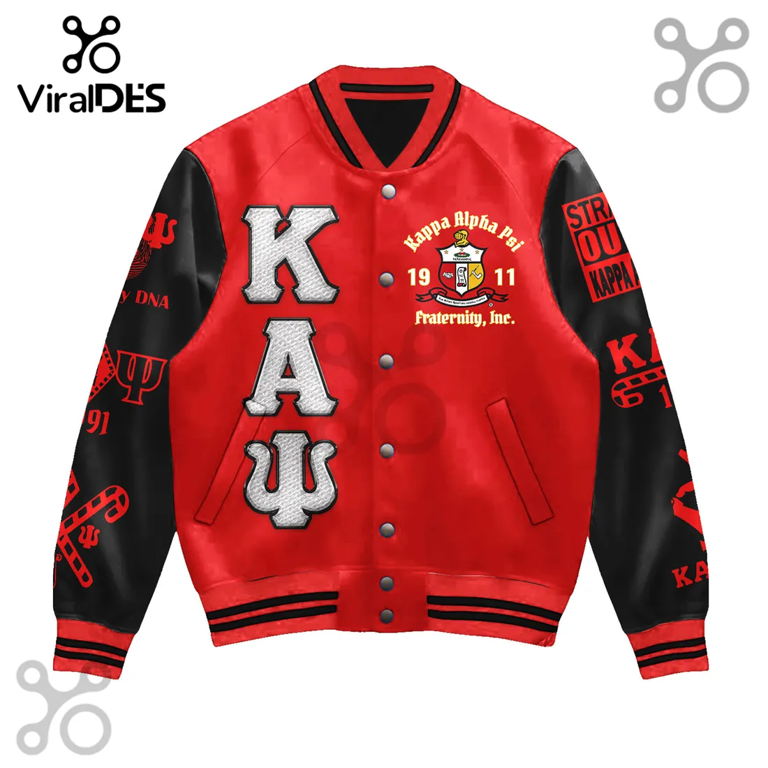 Kappa Alpha Psi Fraternity Red Black Custom Varsity Baseball Jacket Kappa Alpha Psi Fraternity Red Black Custom Varsity Baseball Jacket