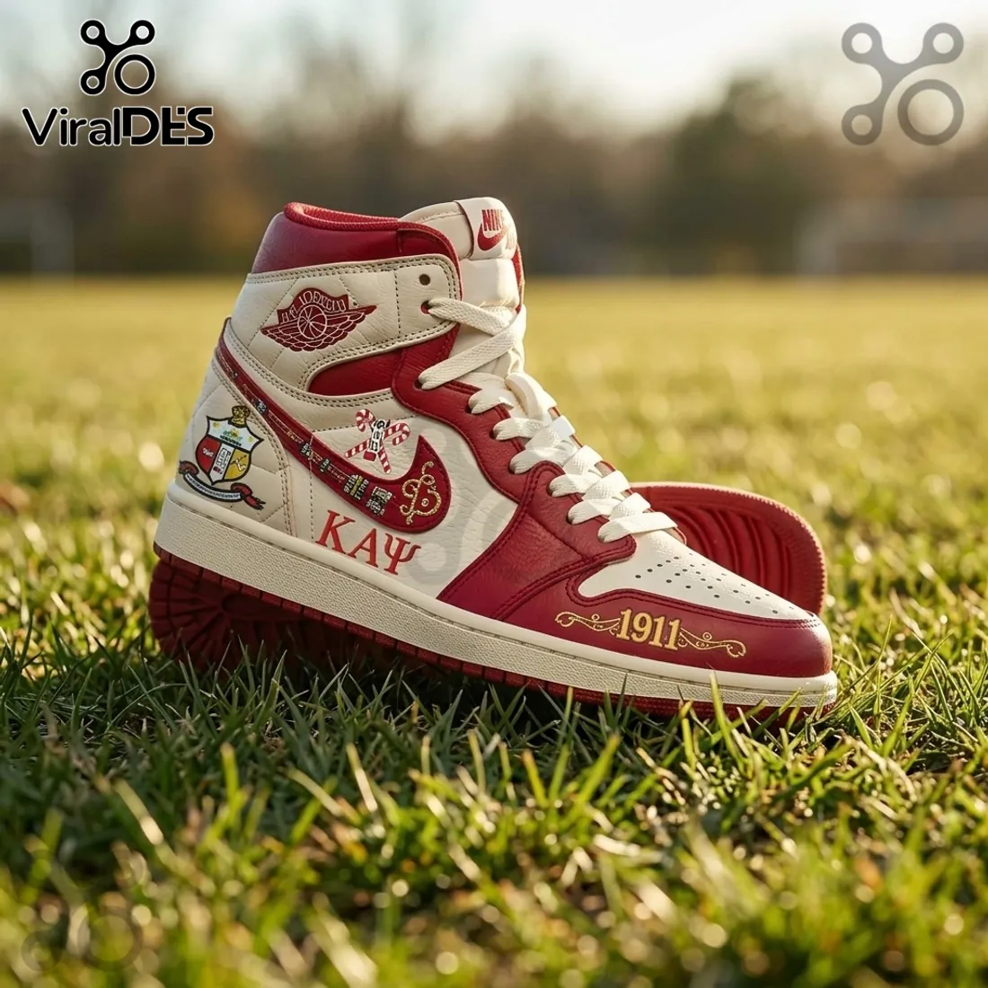 Kappa Alpha Psi Red White 1911 Nike Air Jordan 1 Sneakers Kappa Alpha Psi Red White 1911 Nike Air Jordan 1 Sneakers