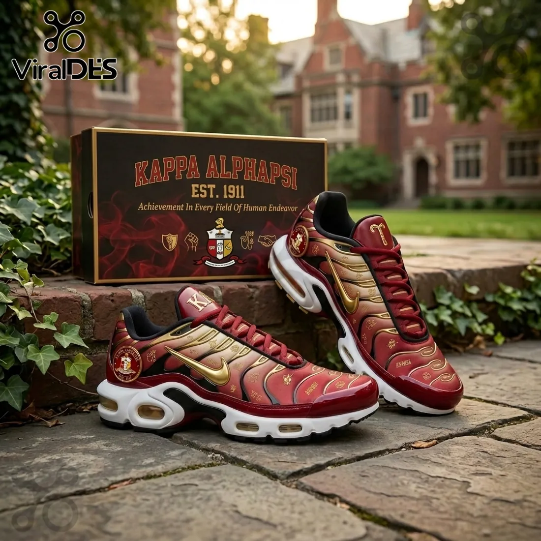 Kappa Alpha Psi x Nike Air Max Plus Crimson Gold Gift for Men Sneakers Kappa Alpha Psi x Nike Air Max Plus Crimson Gold Gift for Men Sneakers
