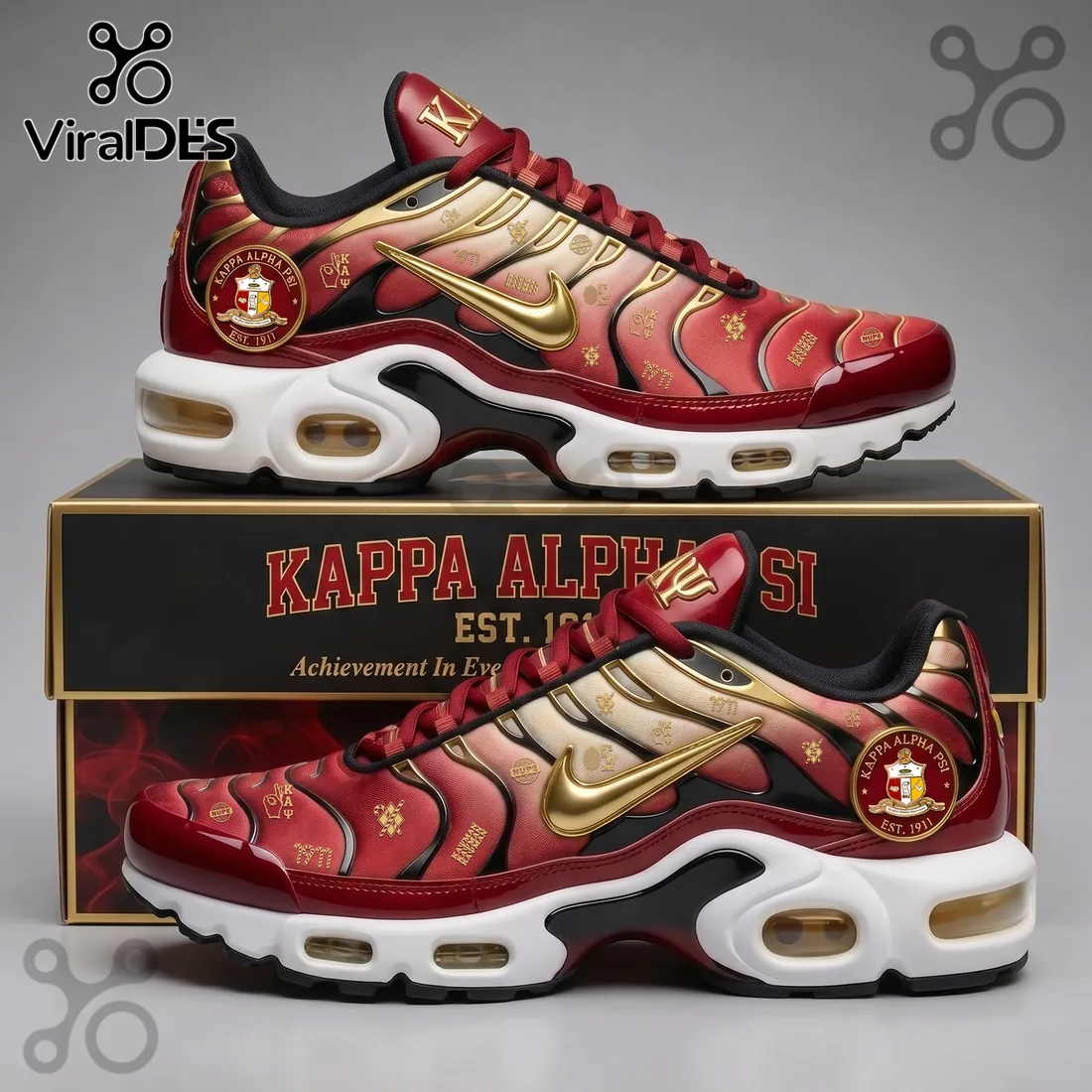 Kappa Alpha Psi x Nike Air Max Plus Crimson Gold Gift for Men Sneakers Kappa Alpha Psi x Nike Air Max Plus Crimson Gold Gift for Men Sneakers