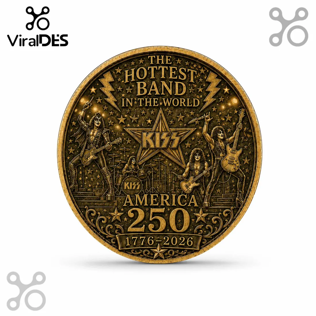 KISS America 250th Anniversary 1776-2026 Commemorative Coin KISS America 250th Anniversary 1776-2026 Commemorative Coin