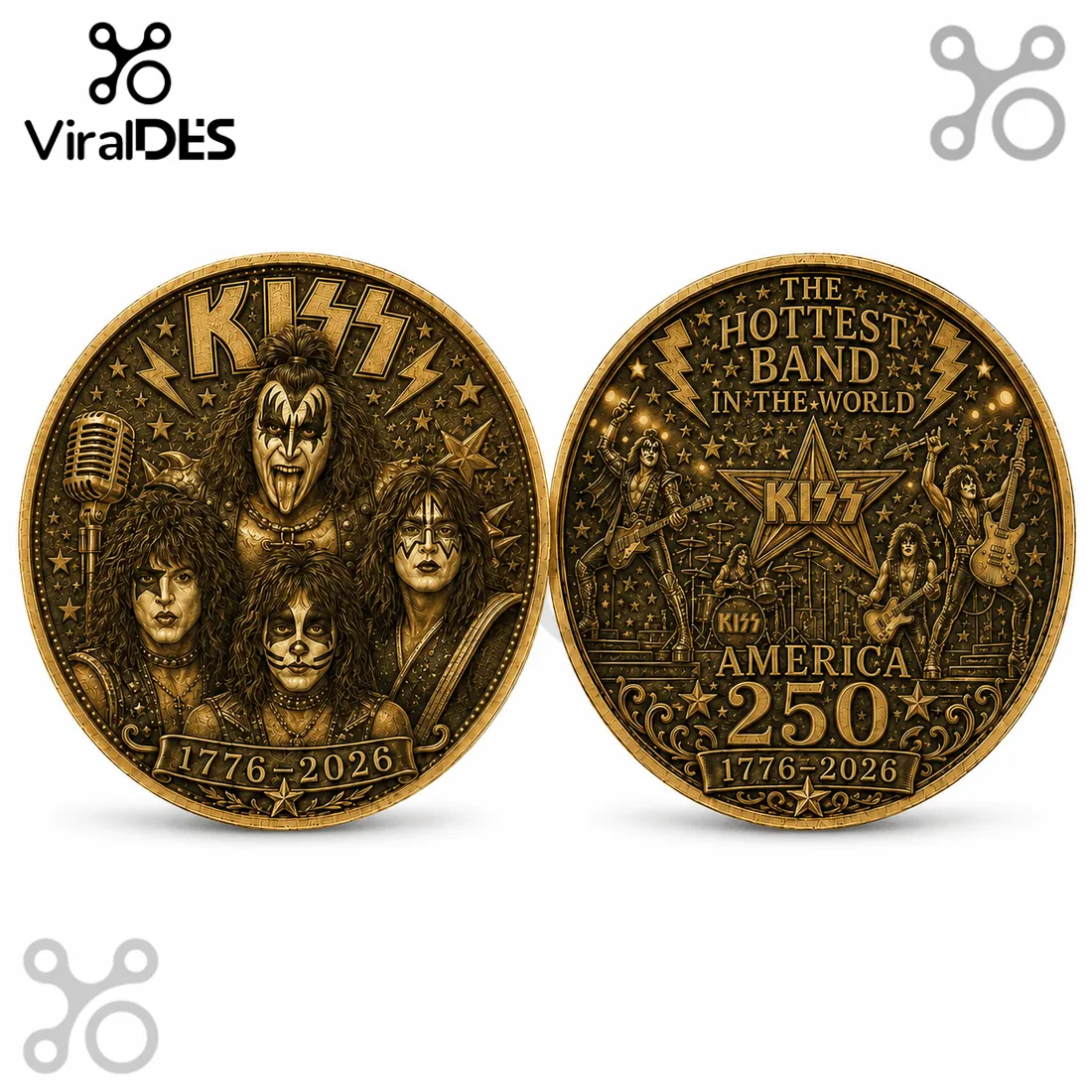 KISS America 250th Anniversary 1776-2026 Commemorative Coin KISS America 250th Anniversary 1776-2026 Commemorative Coin