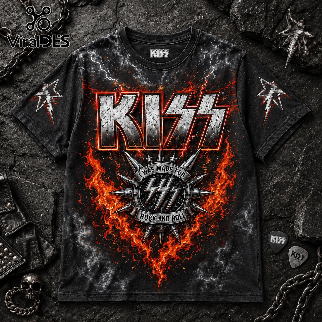 KISS Band Rock and Roll All Nite Black T-Shirt KISS Band Rock and Roll All Nite Black T-Shirt