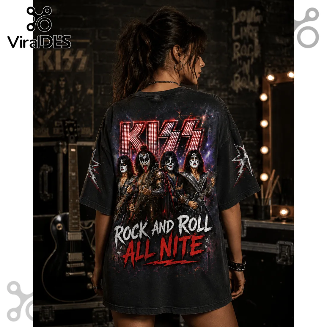 KISS Band Rock and Roll All Nite Black T-Shirt KISS Band Rock and Roll All Nite Black T-Shirt