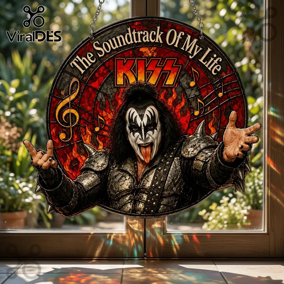 KISS The Soundtrack Of My Life Gene Simmons Suncatcher KISS The Soundtrack Of My Life Gene Simmons Suncatcher