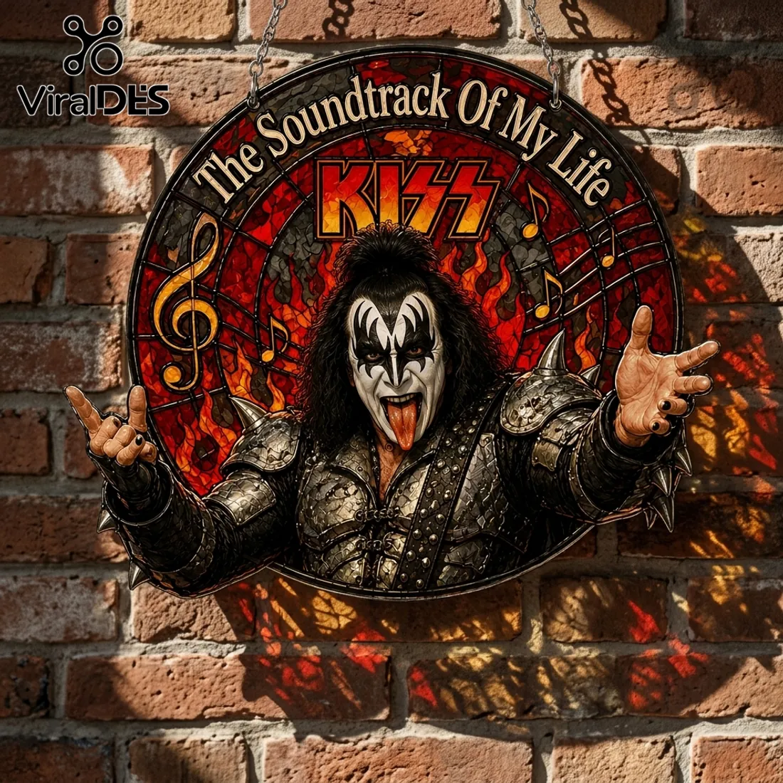 KISS The Soundtrack Of My Life Gene Simmons Suncatcher KISS The Soundtrack Of My Life Gene Simmons Suncatcher