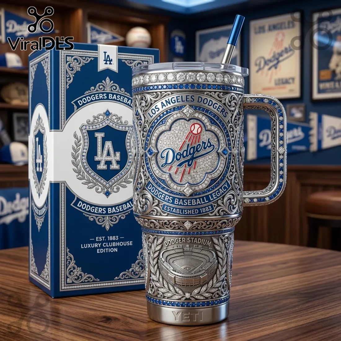Los Angeles Dodgers Luxury Engraved 40oz Colossus Travel Mug Los Angeles Dodgers Luxury Engraved 40oz Colossus Travel Mug