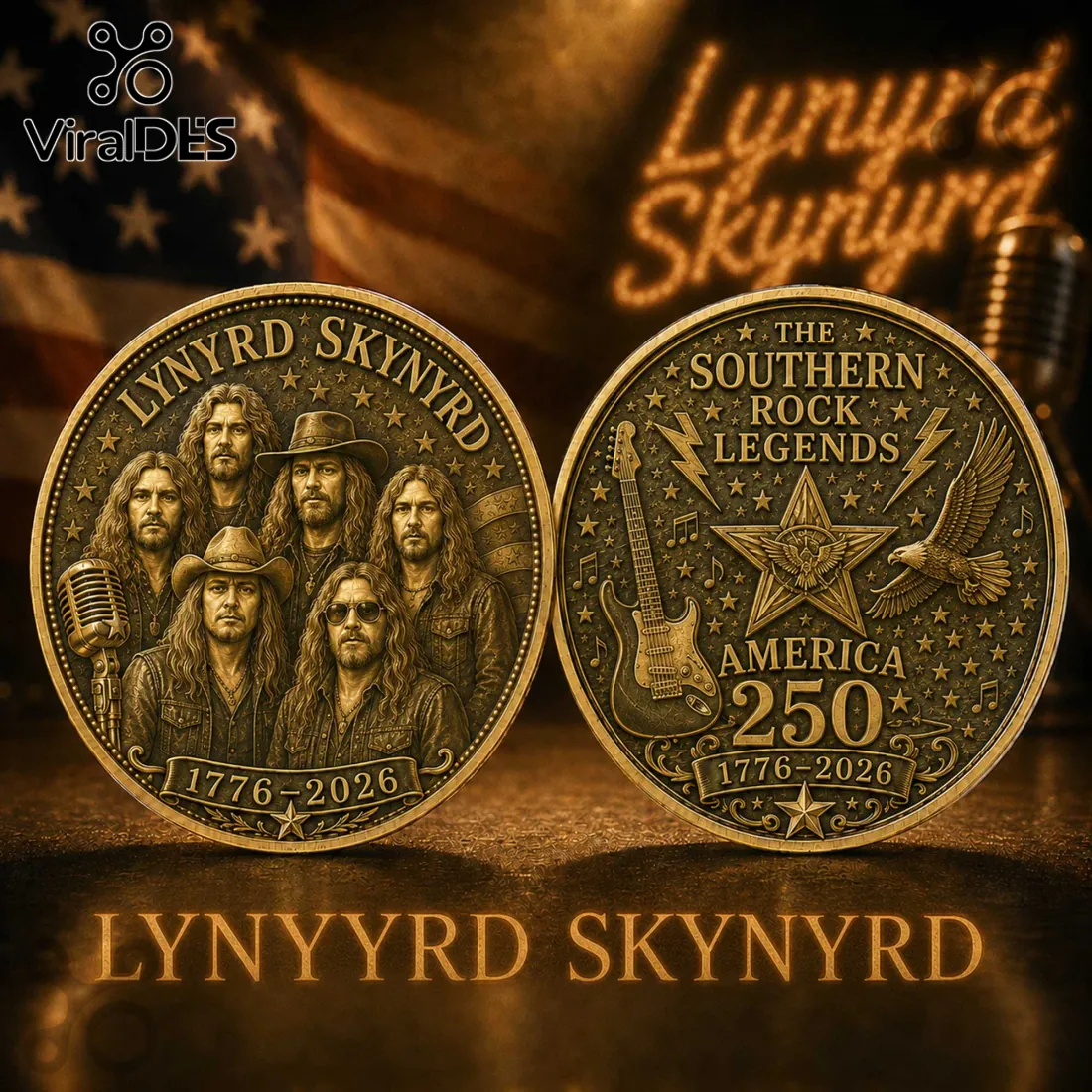 Lynyrd Skynyrd America 250th Anniversary Commemorative Coin Lynyrd Skynyrd America 250th Anniversary Commemorative Coin