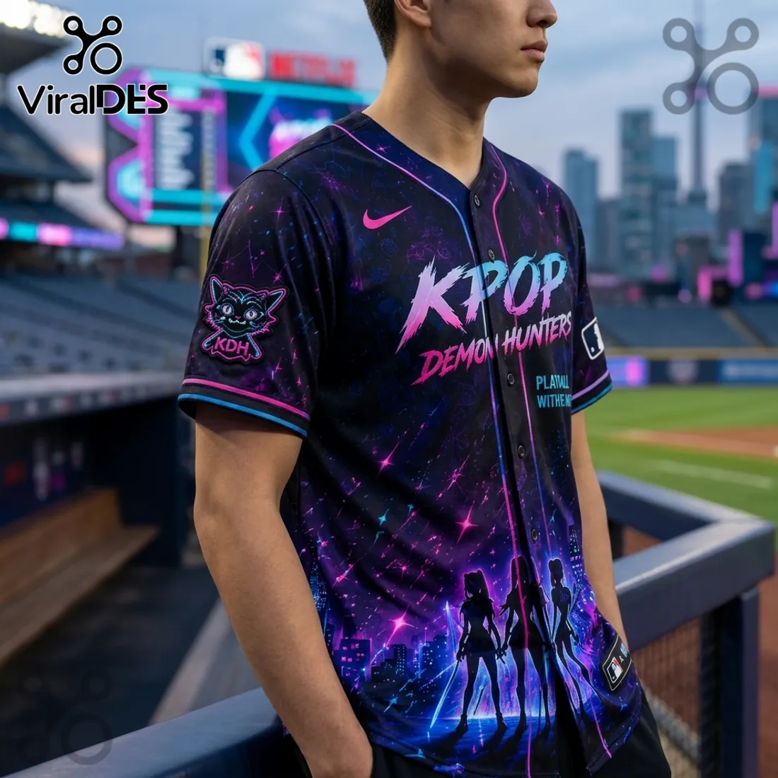 MLB x KPop Demon Hunters 2025 Edition Neon Jersey MLB x KPop Demon Hunters 2025 Edition Neon Jersey