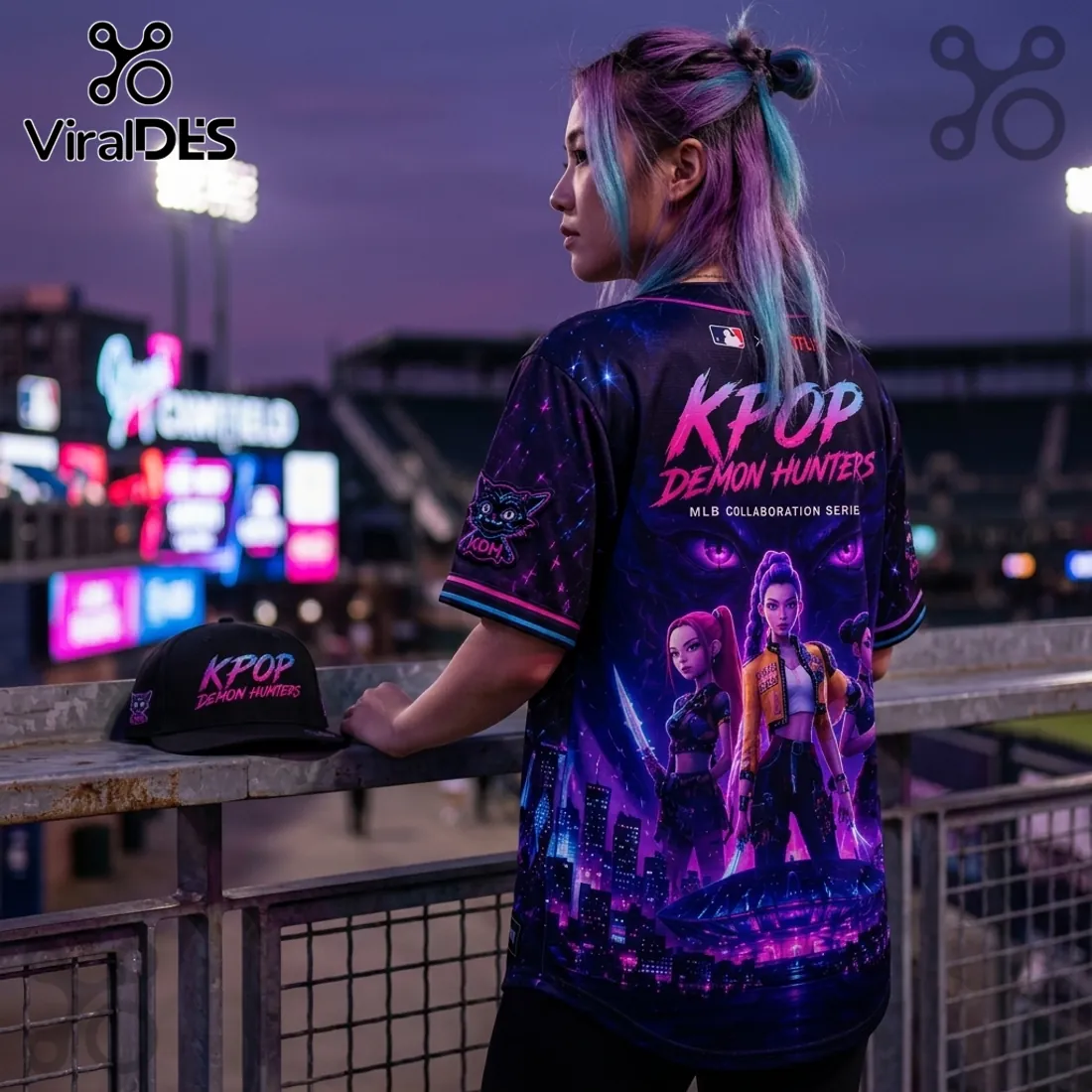 MLB x KPop Demon Hunters 2025 Edition Neon Jersey MLB x KPop Demon Hunters 2025 Edition Neon Jersey