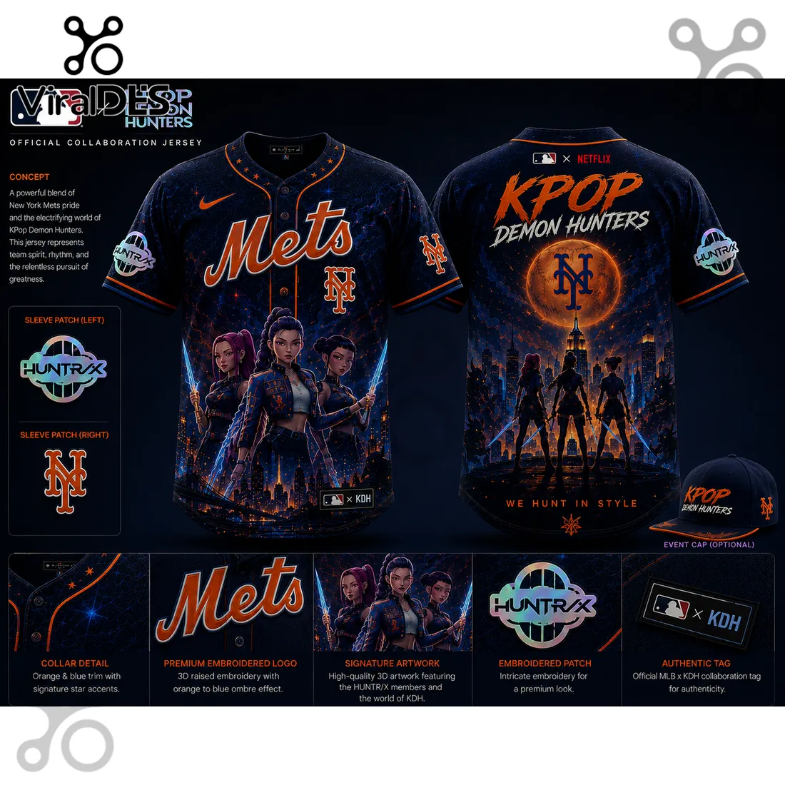 MLB x KPop Demon Hunters New York Mets 2026 Edition Jersey MLB x KPop Demon Hunters New York Mets 2026 Edition Jersey