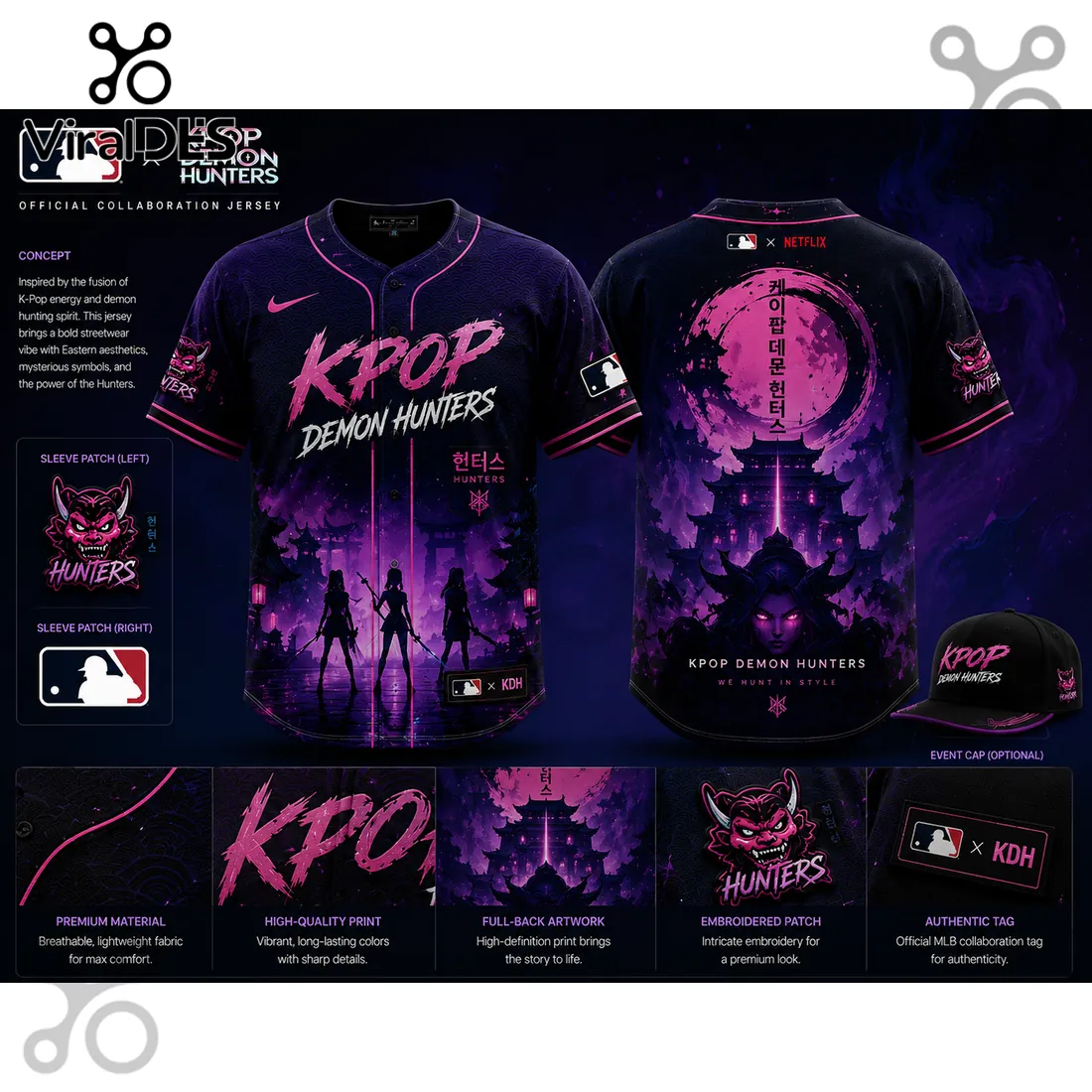 MLB x KPop Demon Hunters Purple 2026 Edition Jersey MLB x KPop Demon Hunters Purple 2026 Edition Jersey
