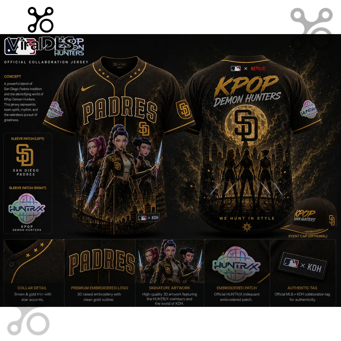 MLB x KPop Demon Hunters San Diego Padres 2026 Jersey MLB x KPop Demon Hunters San Diego Padres 2026 Jersey