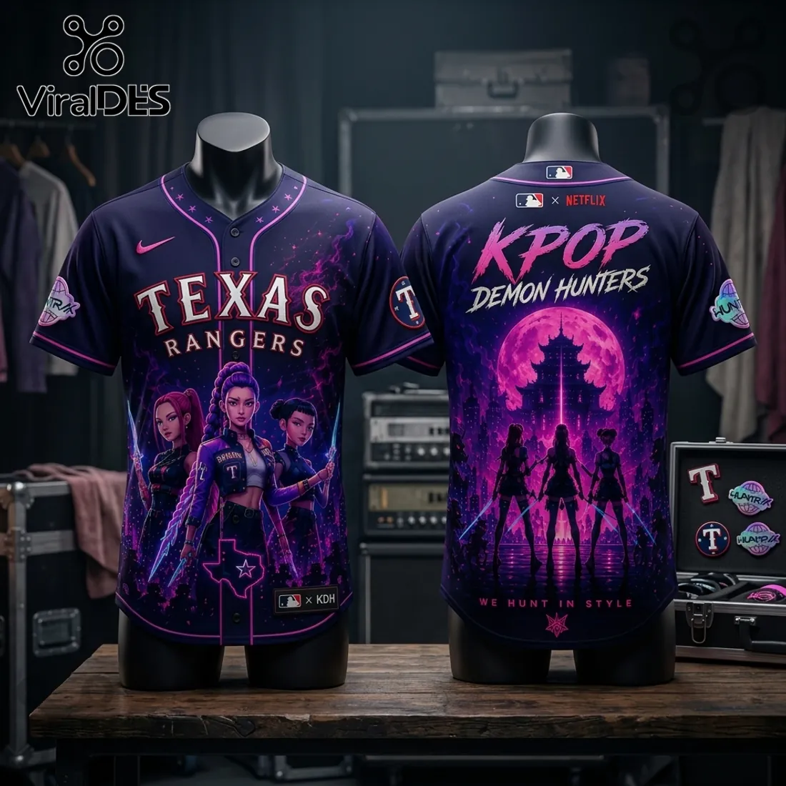 MLB x KPop Demon Hunters Texas Rangers 2026 Edition Jersey MLB x KPop Demon Hunters Texas Rangers 2026 Edition Jersey
