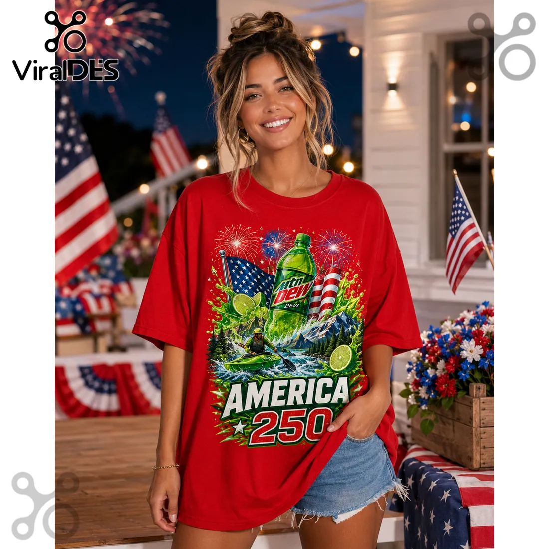 Mountain Dew America 250 Years Of Freedom Collectible T-Shirt Mountain Dew America 250 Years Of Freedom Collectible T-Shirt