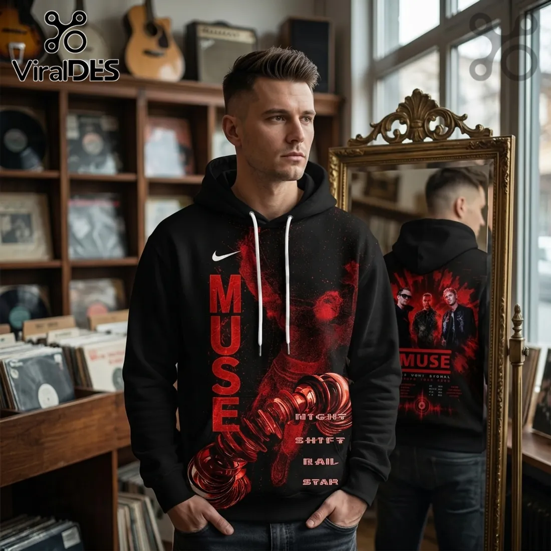 Muse The Wow Signal Europa Tour 2026 Black Cotton Concert Pullover Hoodie Muse The Wow Signal Europa Tour 2026 Black Cotton Concert Pullover Hoodie