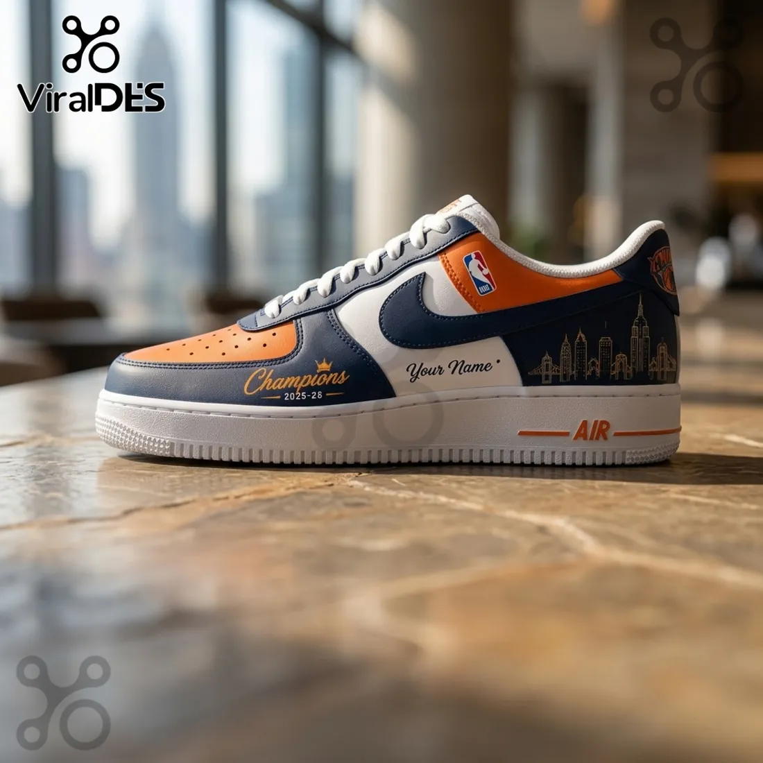 New York Knicks 2025-26 NBA Champions Custom Air Force 1 Shoes New York Knicks 2025-26 NBA Champions Custom Air Force 1 Shoes