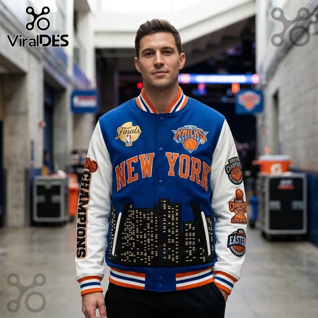 New York Knicks 2025-26 NBA Champions Varsity Baseball Jacket New York Knicks 2025-26 NBA Champions Varsity Baseball Jacket