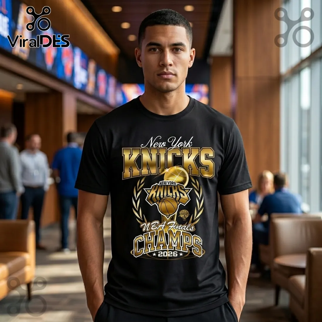 New York Knicks 2026 NBA Champions Black Crew Neck T-Shirt New York Knicks 2026 NBA Champions Black Crew Neck T-Shirt