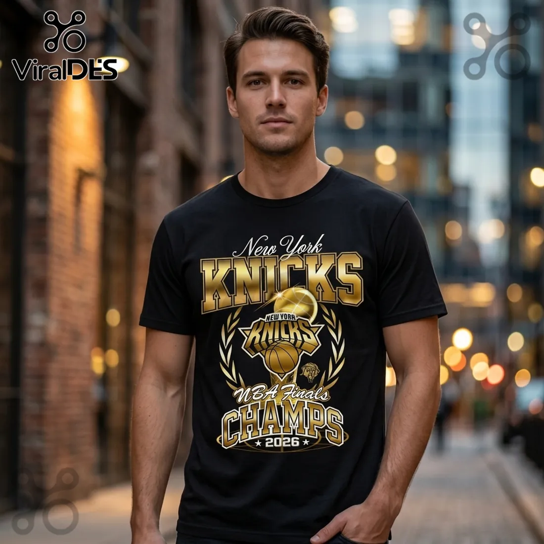New York Knicks 2026 NBA Champions Black Crew Neck T-Shirt New York Knicks 2026 NBA Champions Black Crew Neck T-Shirt