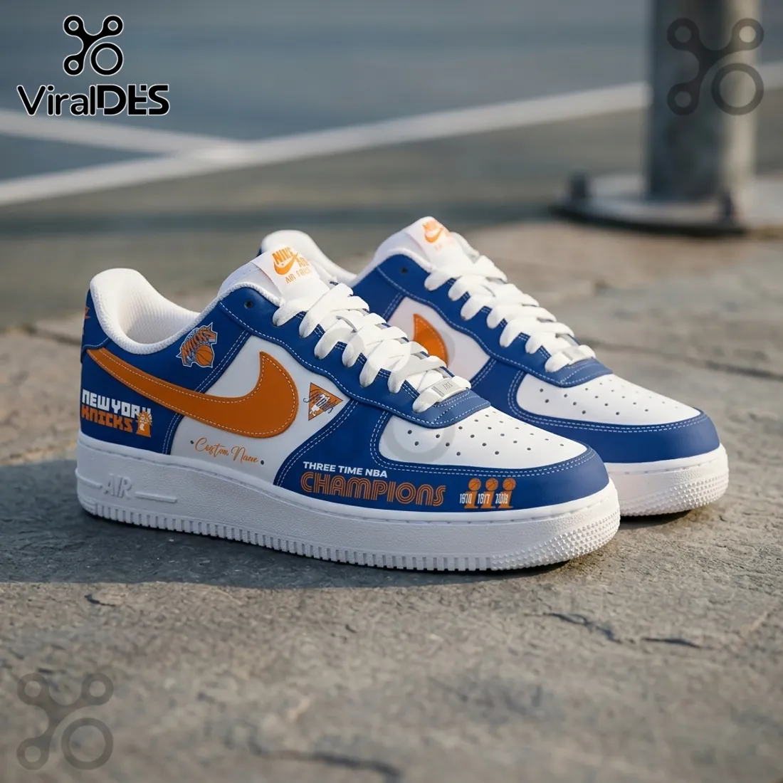 New York Knicks 2026 NBA Champions Custom Air Force 1 Sneakers New York Knicks 2026 NBA Champions Custom Air Force 1 Sneakers