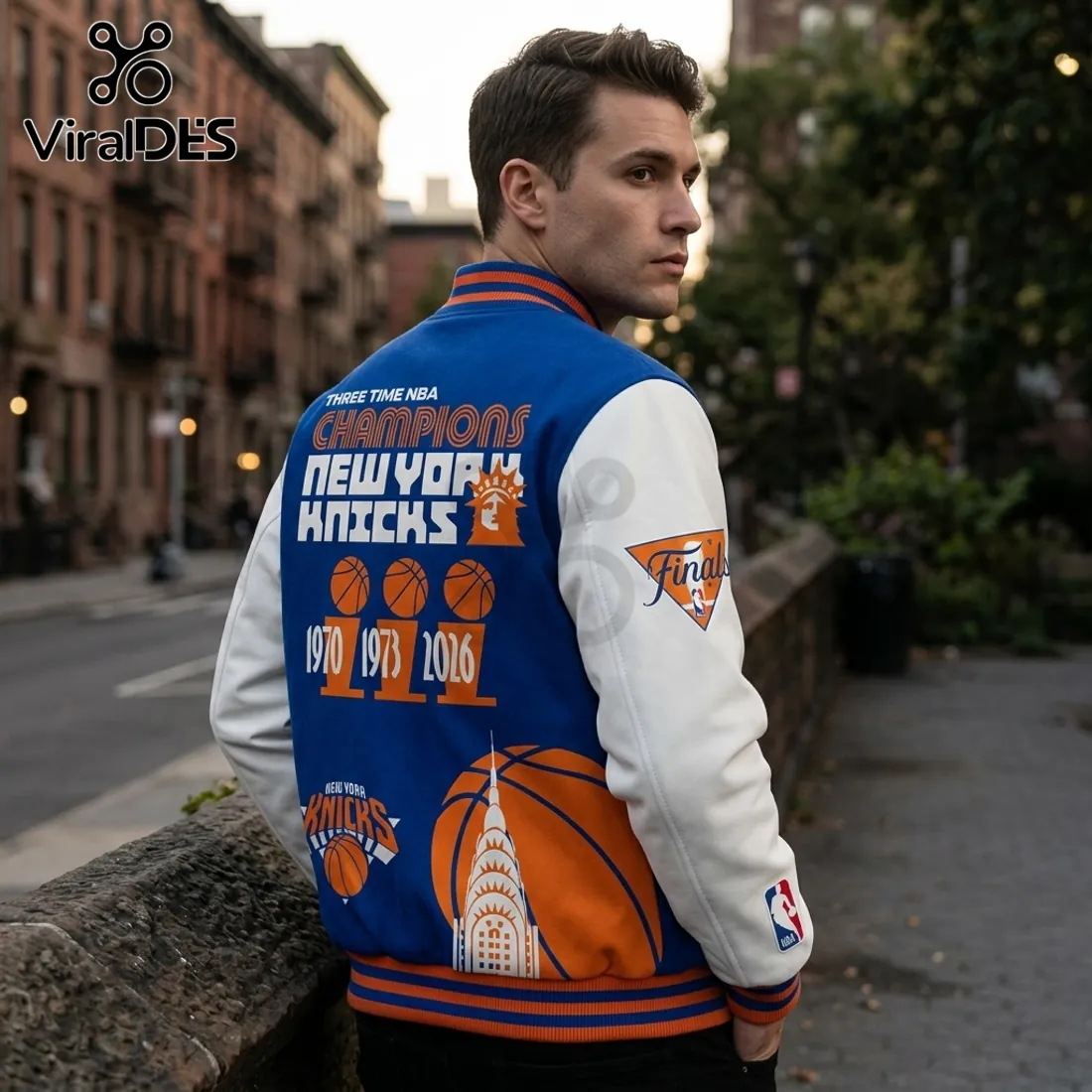 New York Knicks 2026 NBA Champions Royal Bomber Jacket New York Knicks 2026 NBA Champions Royal Bomber Jacket