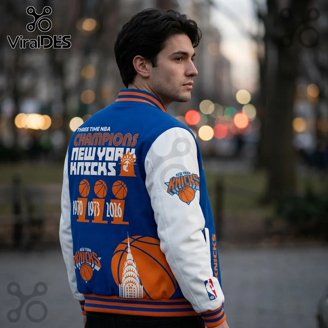 New York Knicks 2026 NBA Champions Royal Bomber Jacket New York Knicks 2026 NBA Champions Royal Bomber Jacket
