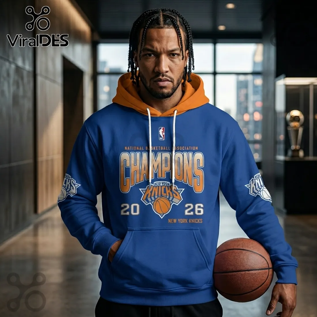New York Knicks 2026 NBA Champions Royal Pullover Fleece Hoodie New York Knicks 2026 NBA Champions Royal Pullover Fleece Hoodie