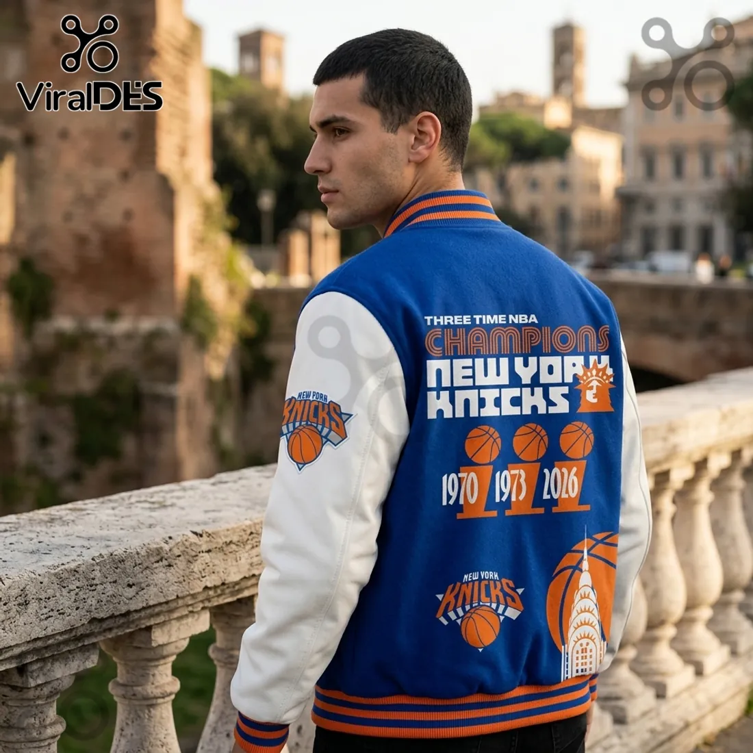 New York Knicks 2026 NBA Champions Royal Varsity Baseball Jacket New York Knicks 2026 NBA Champions Royal Varsity Baseball Jacket