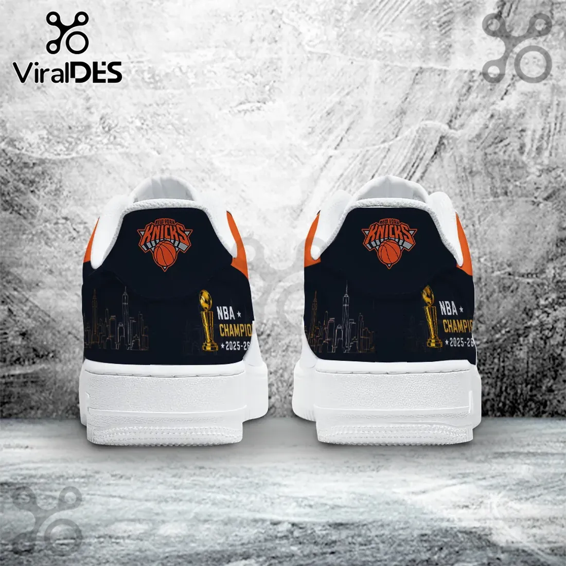New York Knicks 2026 NBA Finals Champions Air Force 1 Sneaker New York Knicks 2026 NBA Finals Champions Air Force 1 Sneaker