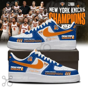 New York Knicks 2026 NBA Champions Custom Air Force 1 Sneakers New York Knicks 2026 NBA Champions Custom Air Force 1 Sneakers