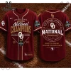 Oklahoma Sooners 2026 Baseball National Champions Cream Jersey