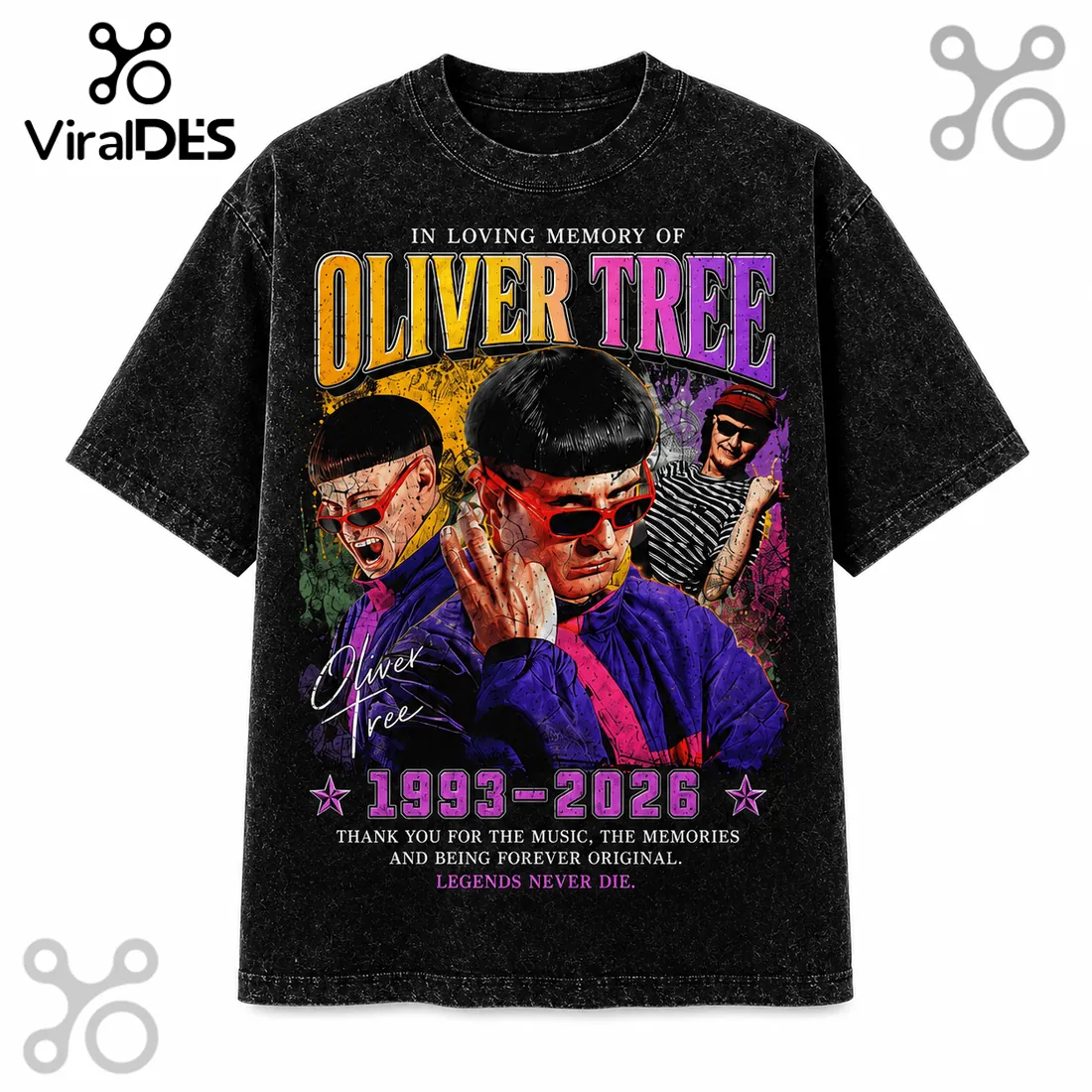 Oliver Tree Vintage Tribute 1993-2026 Memorial T-Shirt Oliver Tree Vintage Tribute 1993-2026 Memorial T-Shirt
